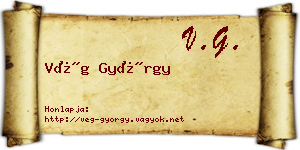 Vég György névjegykártya