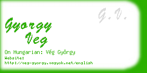 gyorgy veg business card